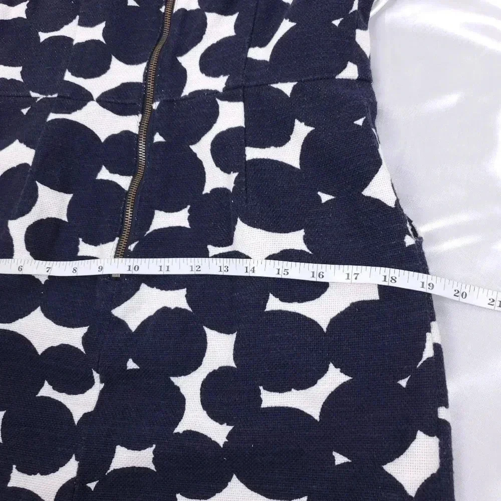 Loft Shift Dress Women's Size 6P Sleeveless Blue & White w/Pockets - Picture 11 of 13